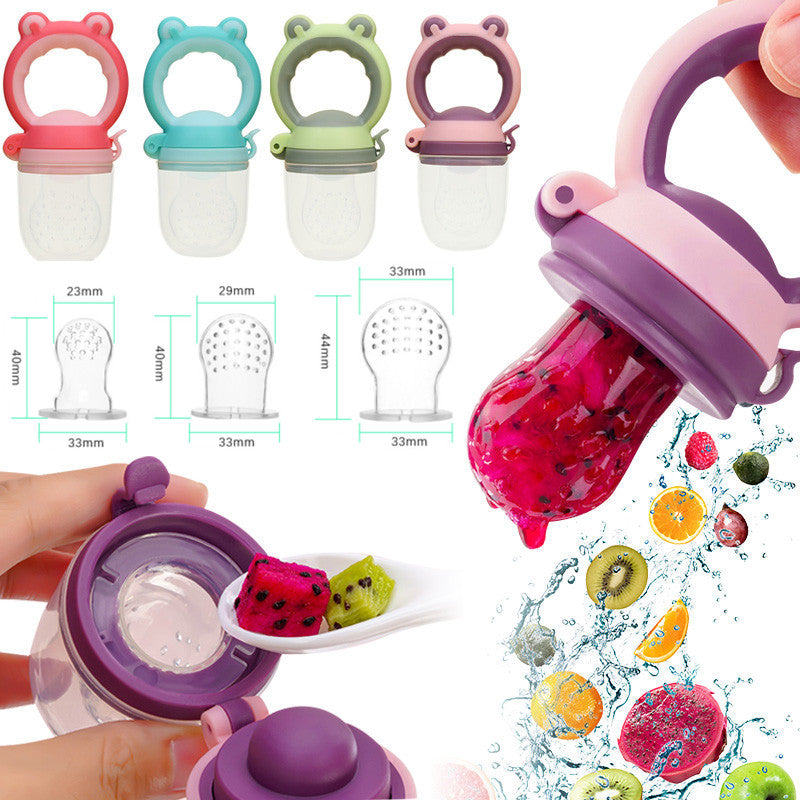 Nutri Baby - Chupeta Alimentadora para Introdução de Alimentos e Frutas de Silicone