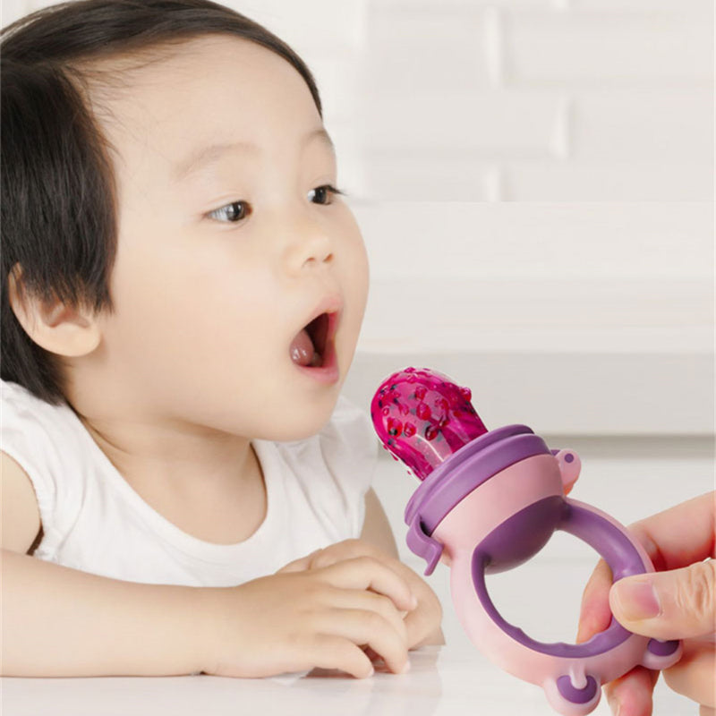 Nutri Baby - Chupeta Alimentadora para Introdução de Alimentos e Frutas de Silicone