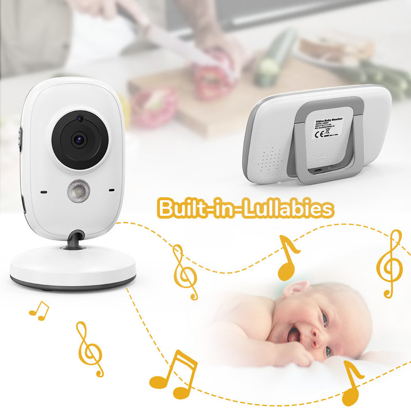 Babá Eletrônica Boavison BaBy - Vigilância Eletrônica com vídeo VB603 2.4G sem fio com LCD de 3,2 polegadas Áudio bidirecional para conversa com visão noturna