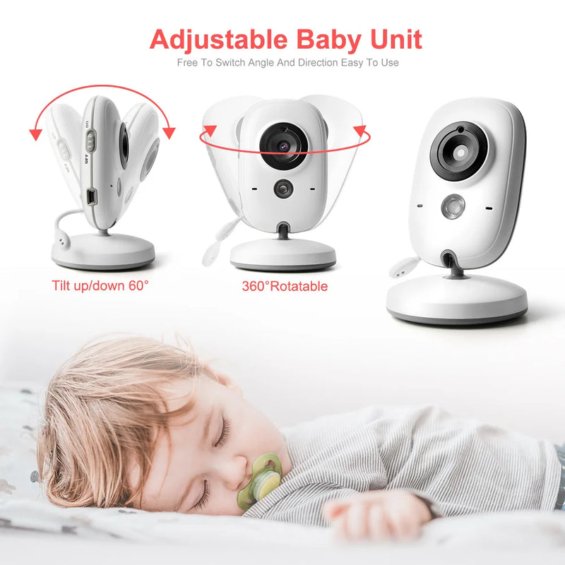 Babá Eletrônica Boavison BaBy - Vigilância Eletrônica com vídeo VB603 2.4G sem fio com LCD de 3,2 polegadas Áudio bidirecional para conversa com visão noturna