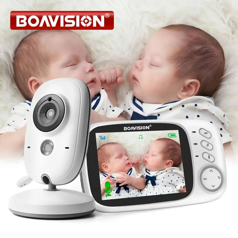 Babá Eletrônica Boavison BaBy - Vigilância Eletrônica com vídeo VB603 2.4G sem fio com LCD de 3,2 polegadas Áudio bidirecional para conversa com visão noturna