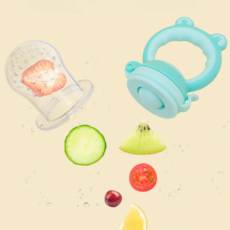 Nutri Baby - Chupeta Alimentadora para Introdução de Alimentos e Frutas de Silicone