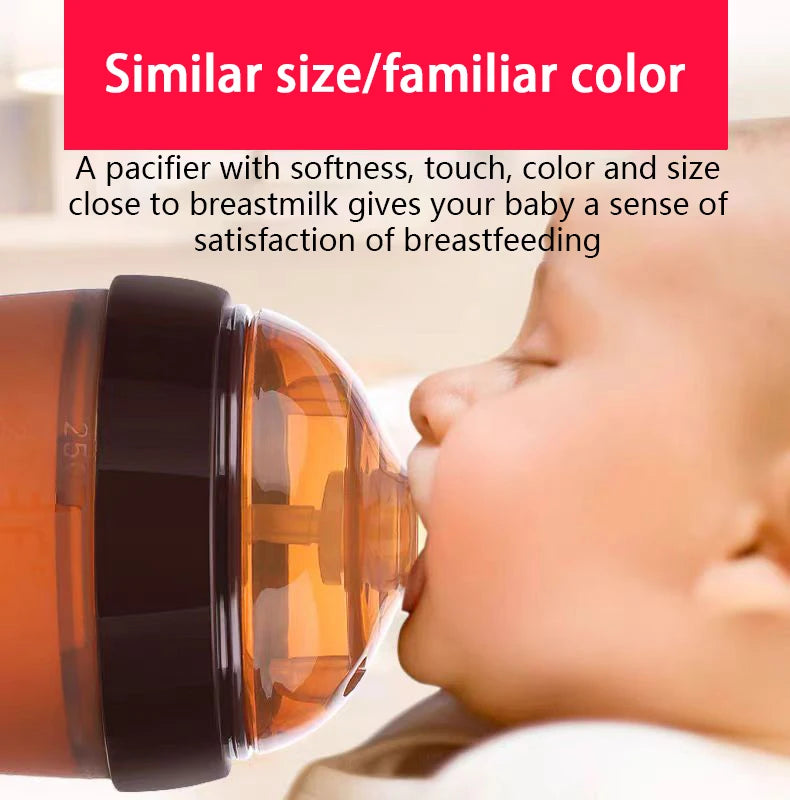 BPA-Free Silicone Baby Bottle, Suitable for 0-36 Months, 150ml/240ml, Mimics Breastfeeding Experience